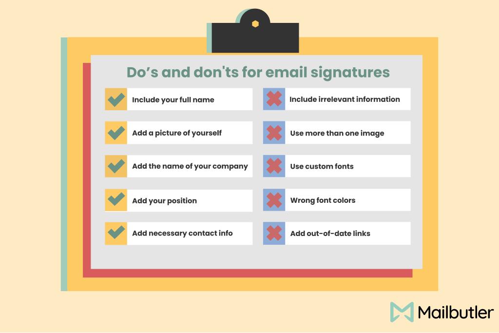 do's and don'ts for your email signature