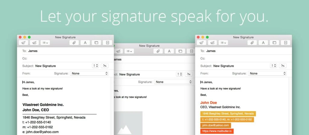 professional email signatures by Mailbutler