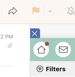 the moved mailbutler dashboard button while open