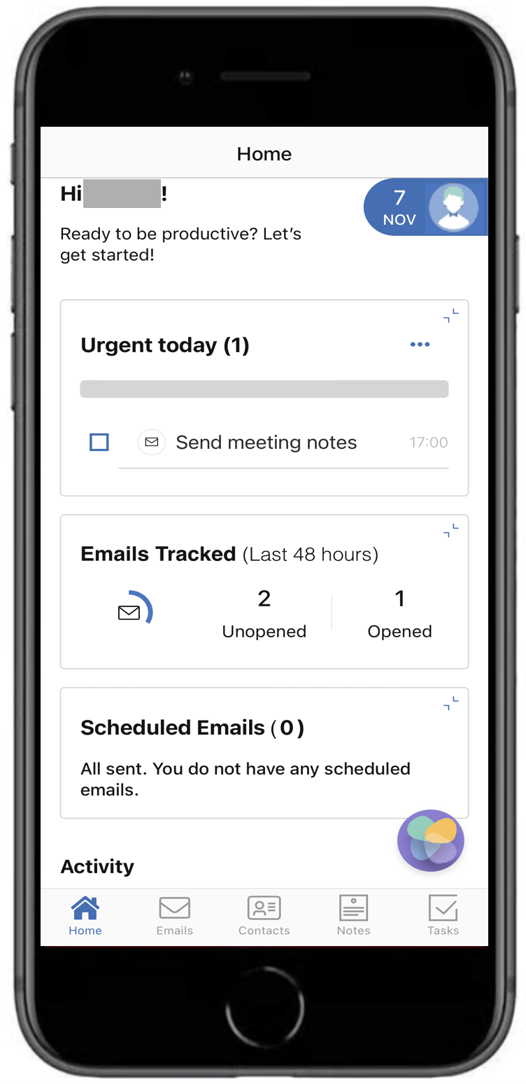The Mailbutler mobile app design and features 
