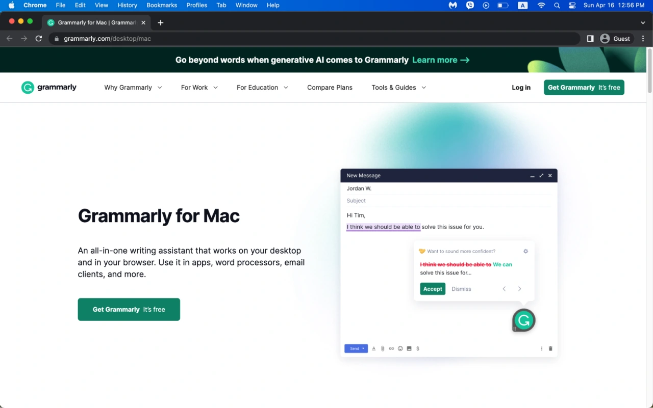 grammarly for mac