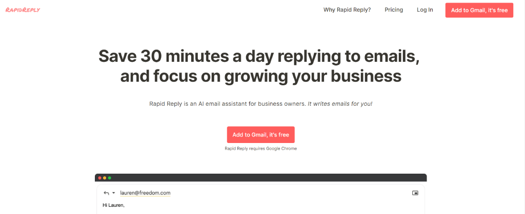 Rapid Reply – Your plug-and-play Gmail assistant
