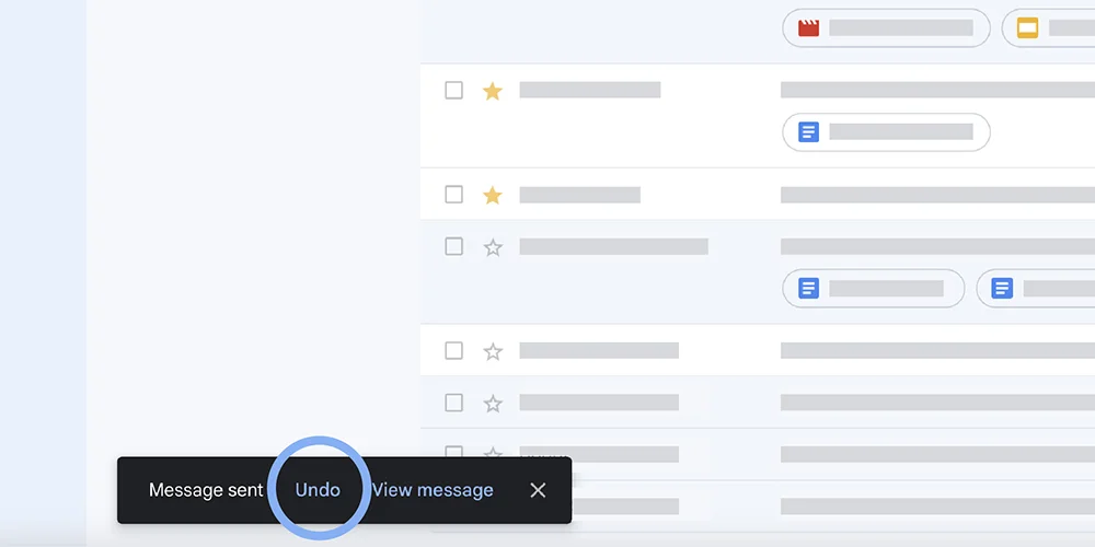 Undo Send in Gmail dekstop