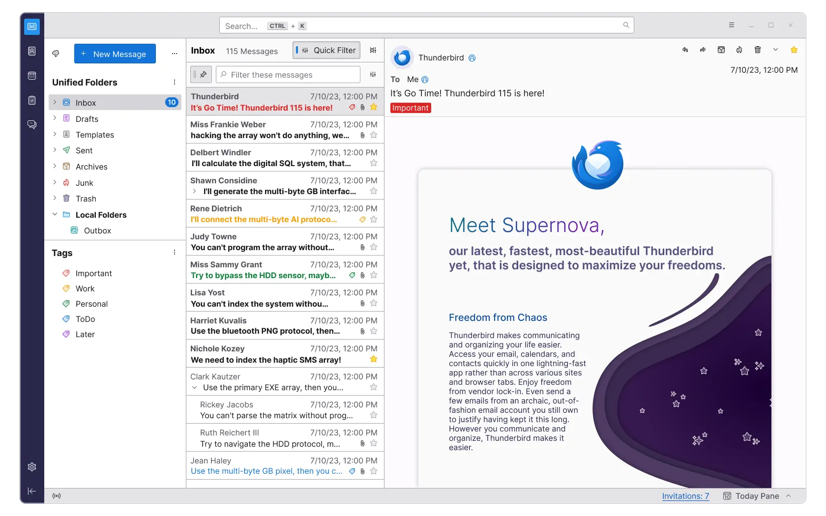 Windows-E-Mail-Programm - Mozilla Thunderbird