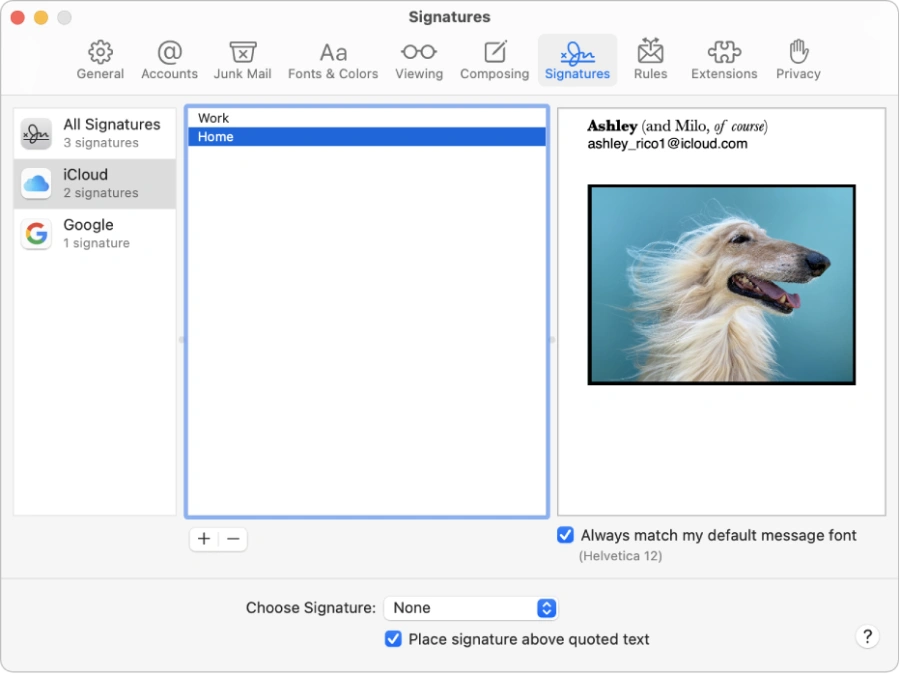 How to create an Apple Mail signature